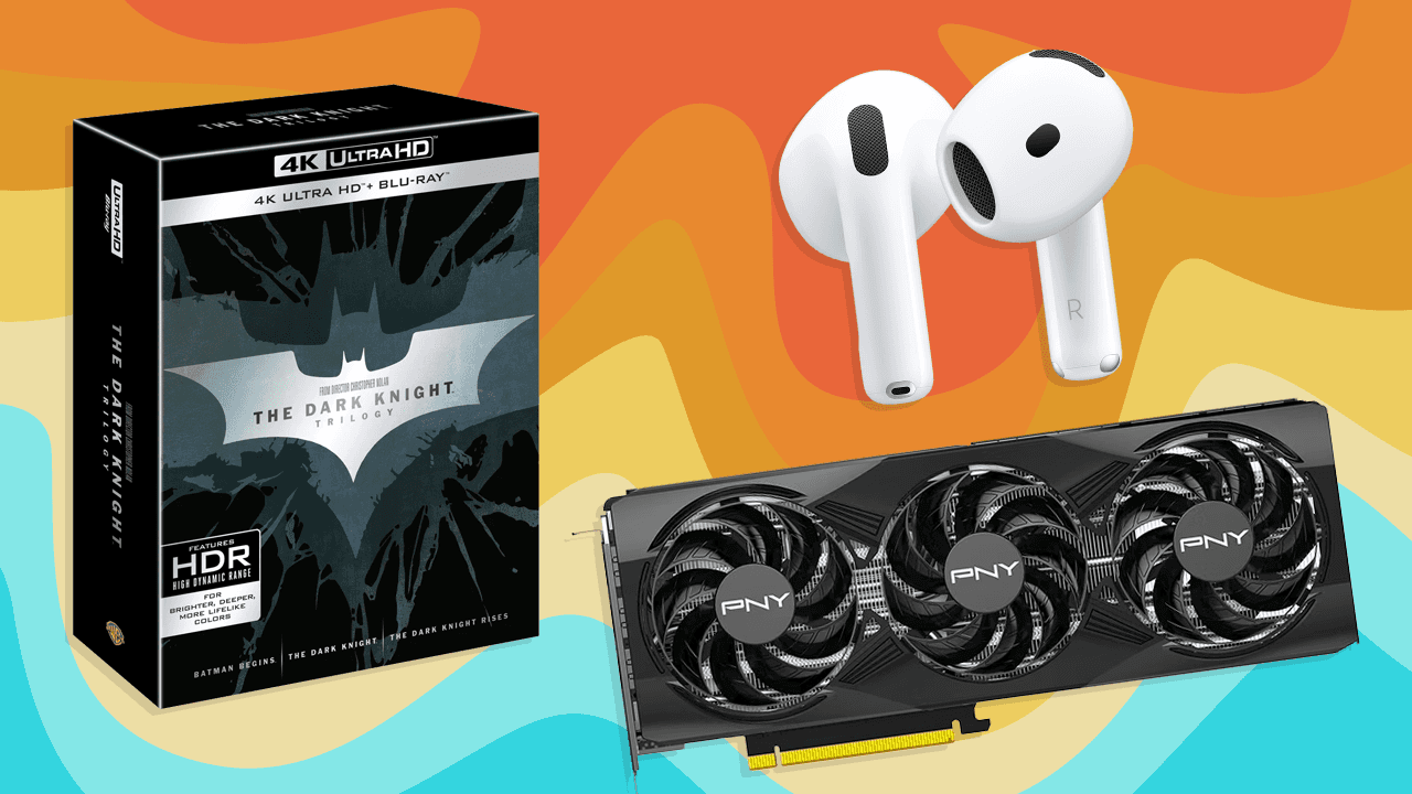 The Best Deals Today: PNY RTX 5070 OC, Apple AirPods 4, The Dark Knight Trilogy, and More