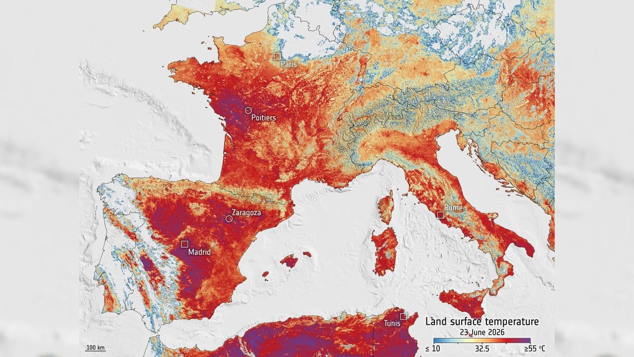 Europe's deadly heat wave seen from space | Space photo of the day for June 30, 2026