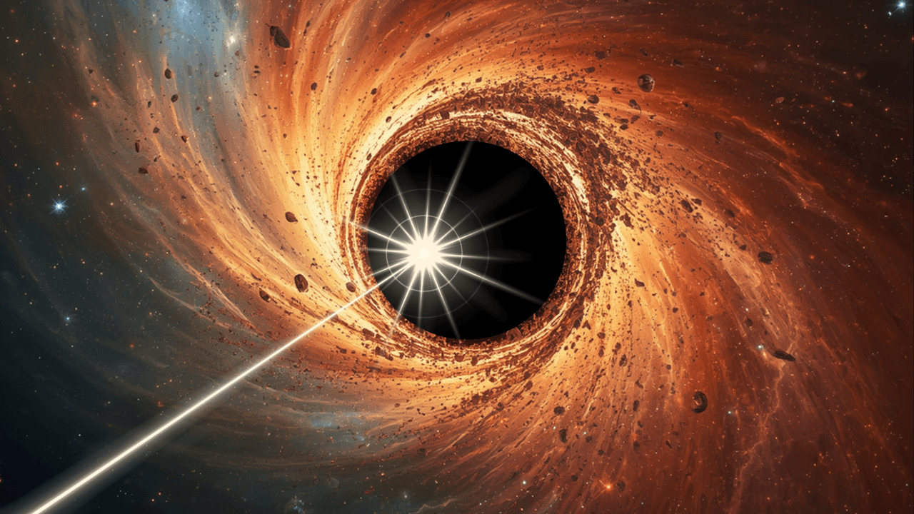 Dark matter could magnify the jets of a ravenously feeding supermassive black hole