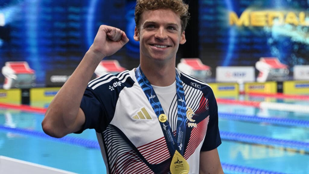 France's Léon Marchand wins first European title in front of home crowd