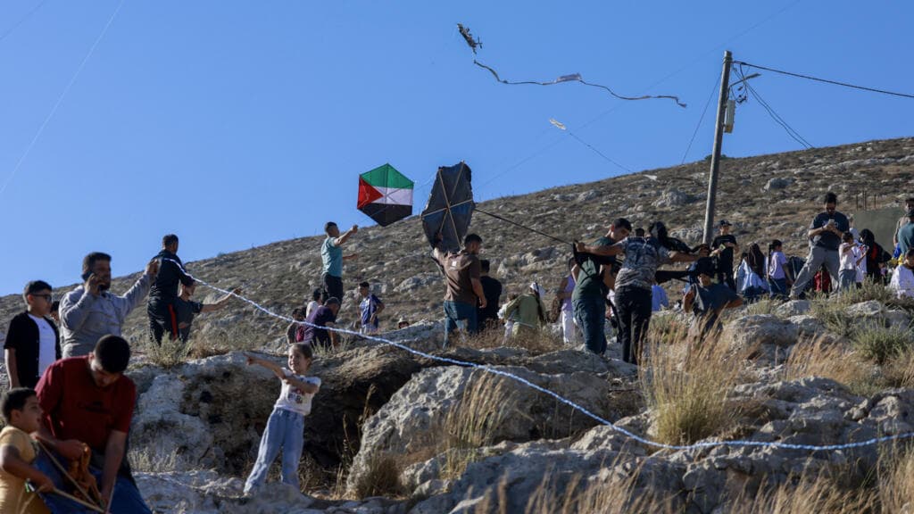 'Our land, our sky:' West Bank Palestinians fly kites in defiance of Israeli settlers