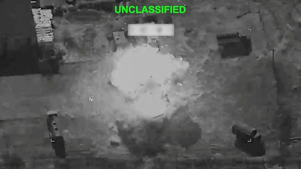 Middle East live: US air strikes on Iran's Qeshm island kill three people