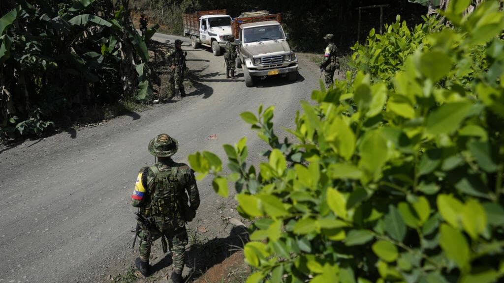 Government air strikes kill 20 alleged guerrillas in Colombia, president says