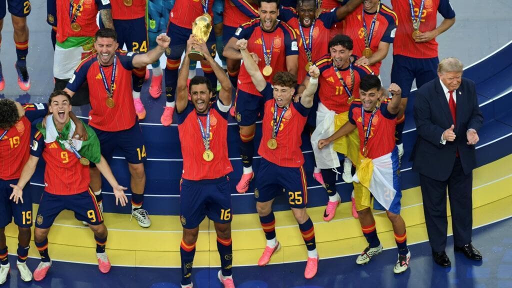 Trump says World Cup made US a 'soccer country' as he presents trophy to Spain