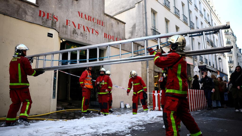 Fire destroys historic French market of Enfants-Rouges in Paris