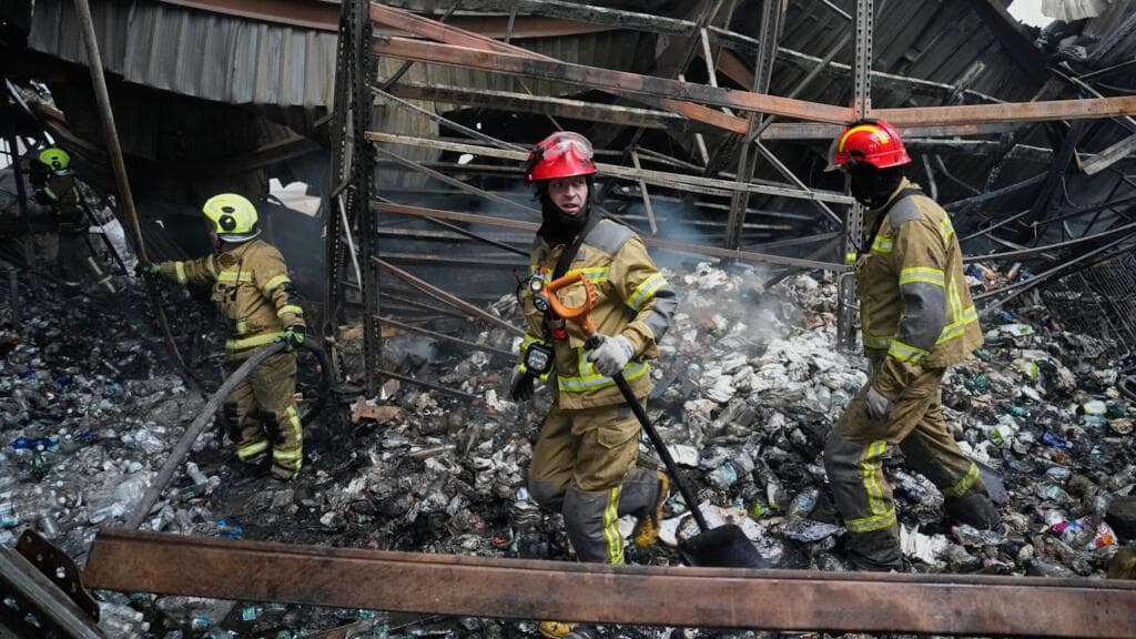 Ukraine live: Russian strikes kill at least 15 in Kyiv and surrounding region