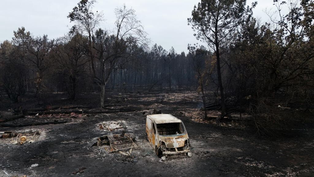 Live: Massive wildfire near Bordeaux 'remains stable' after calm night, local authorities say