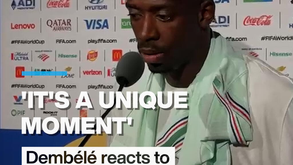 World Cup: Dembélé reacts to scoring first hat-trick for France