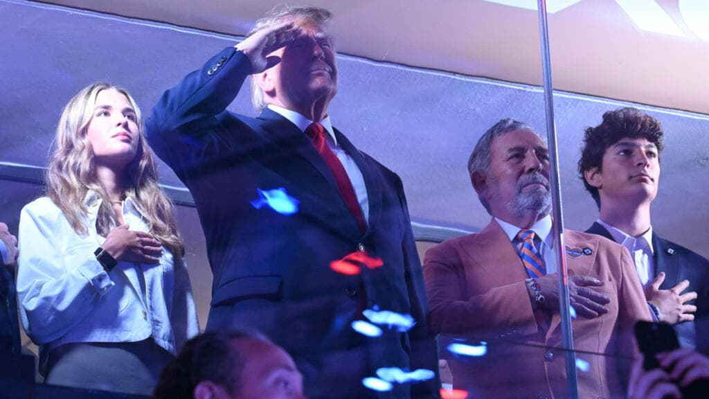Trump gets cold hometown welcome at NBA Finals in New York