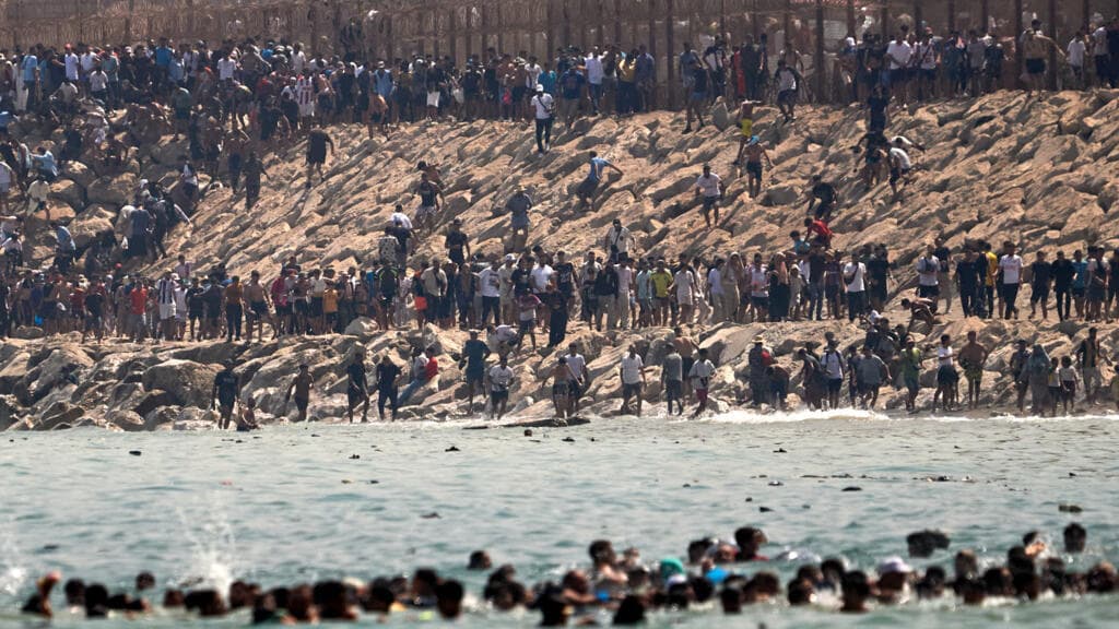 'It took me two hours': 40,000 migrants swim from Morocco into Spain's Ceuta