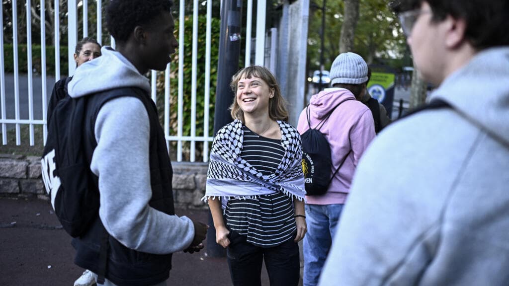 Live: Greta Thunberg joins French student protests ahead of nationwide rallies