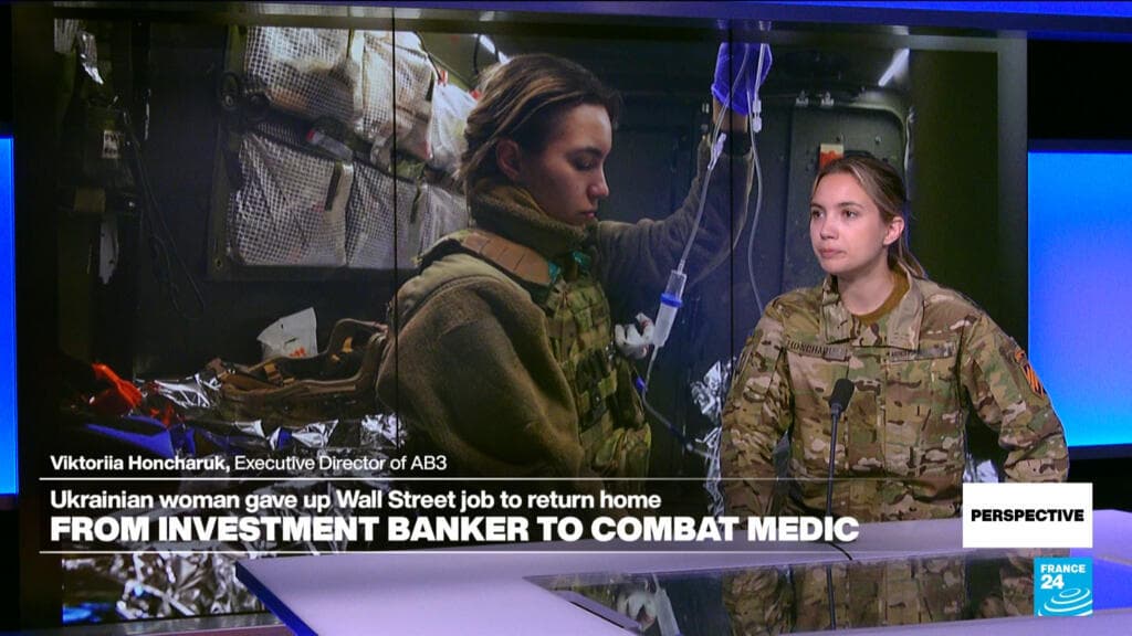 Ukraine's Viktoriia Honcharuk: From Wall Street banker to combat medic