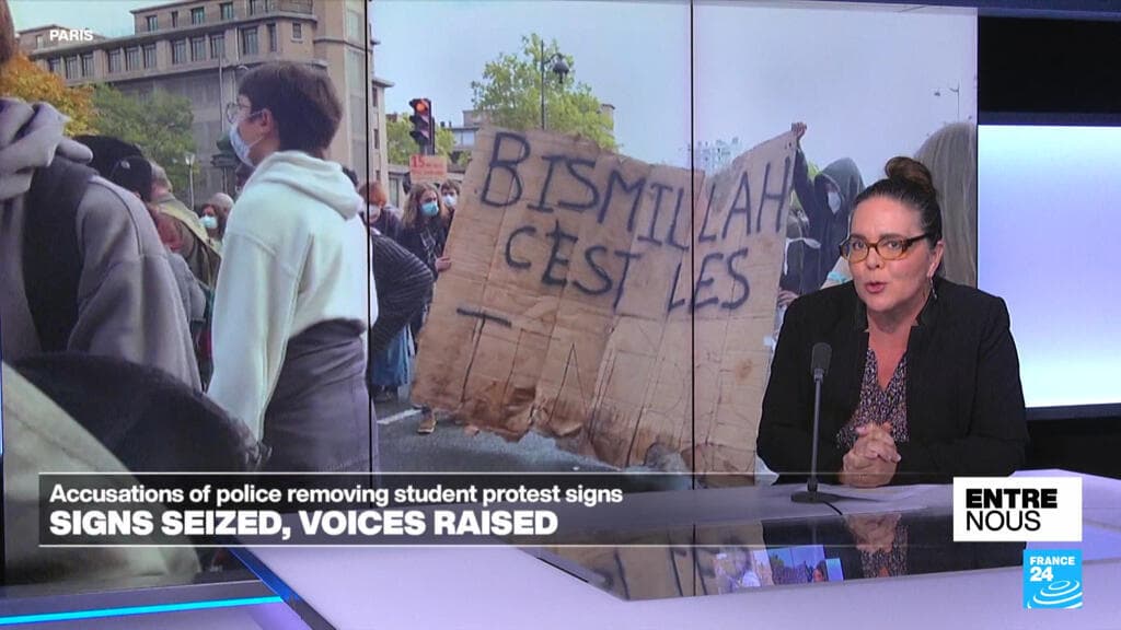 French student protests: From confiscated signs to catchy slogans