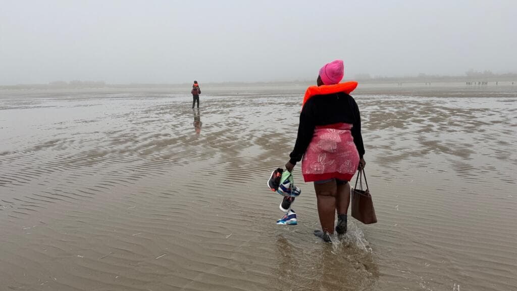 On the beach with migrants determined to cross Channel to UK