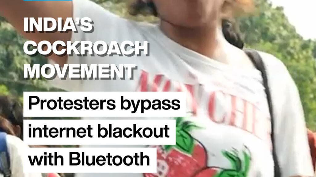 India’s Cockroach movement: Protesters bypass internet blackout with Bluetooth
