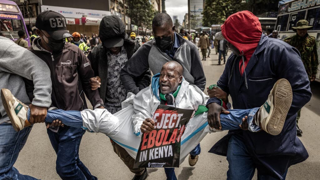 'Americans can take their Ebola back': Kenyans protest plan for US quarantine centre