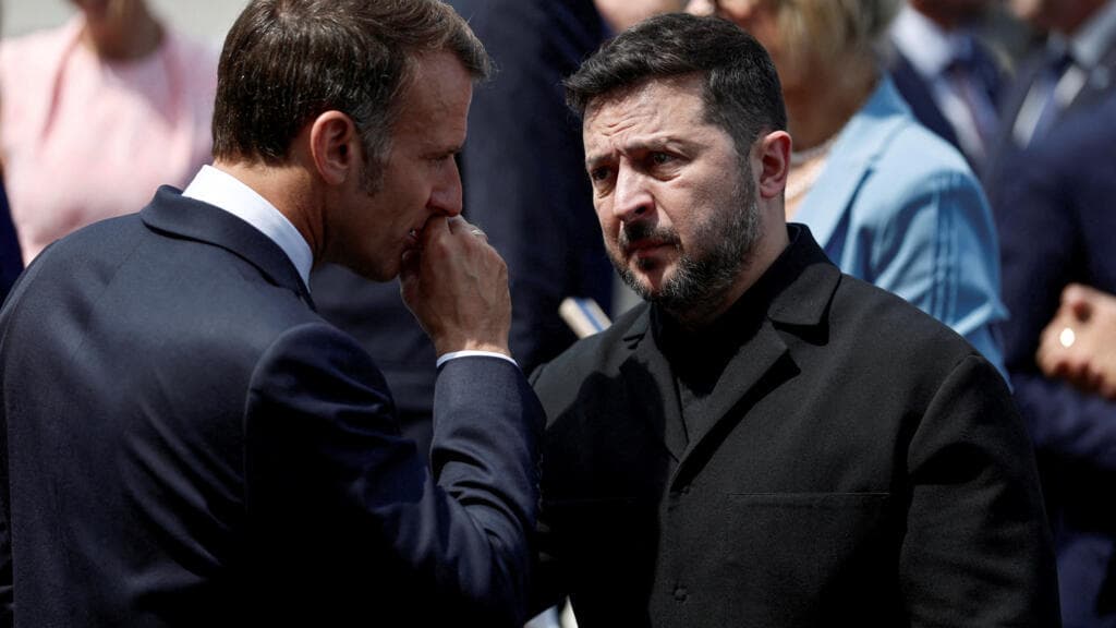 Macron reviews troops for the last time at France's annual military parade