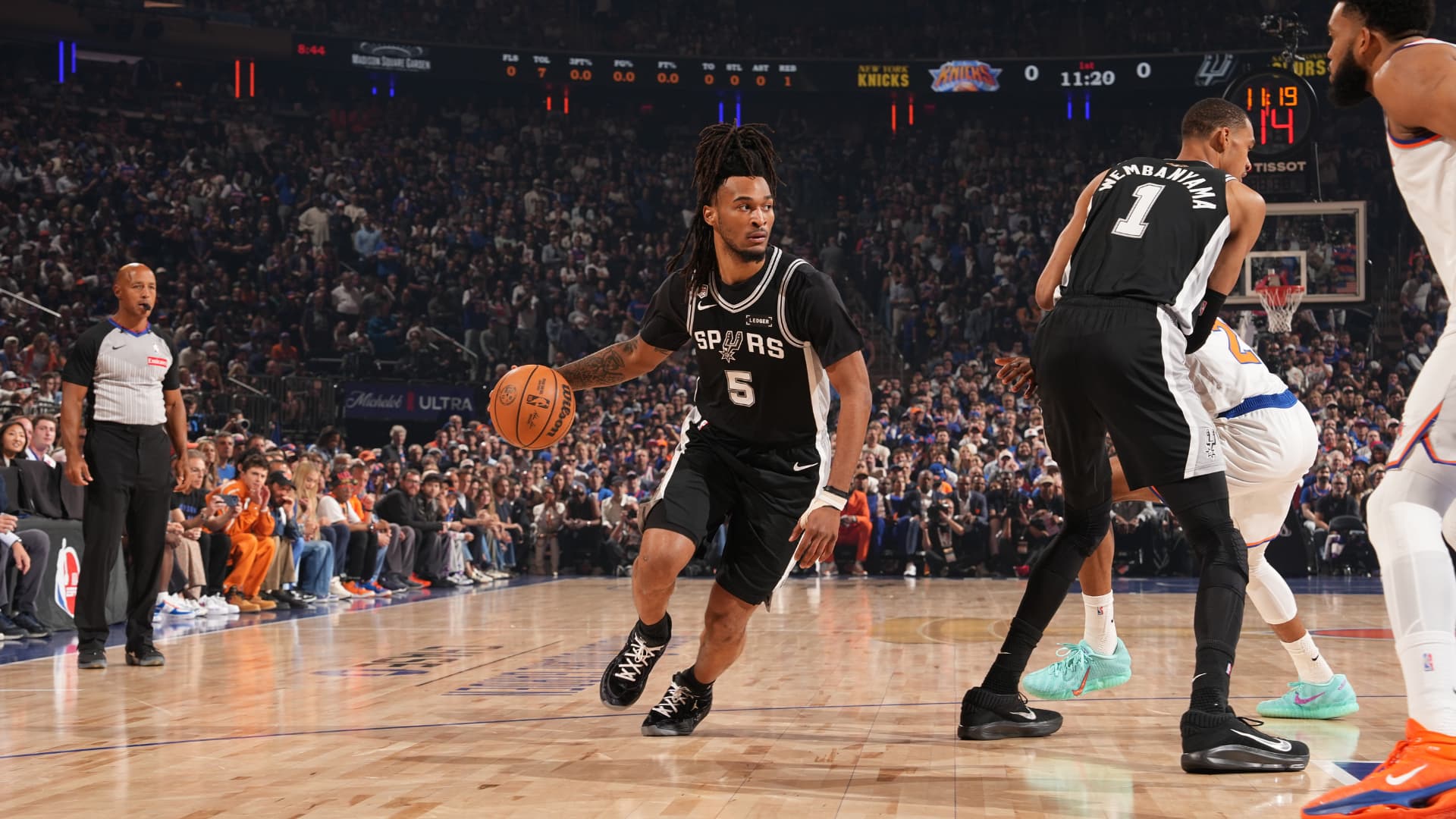 Spurs' Stephon Castle says Knicks crowd at MSG was 'underwhelming' in NBA Finals, OKC fans were 'way louder'