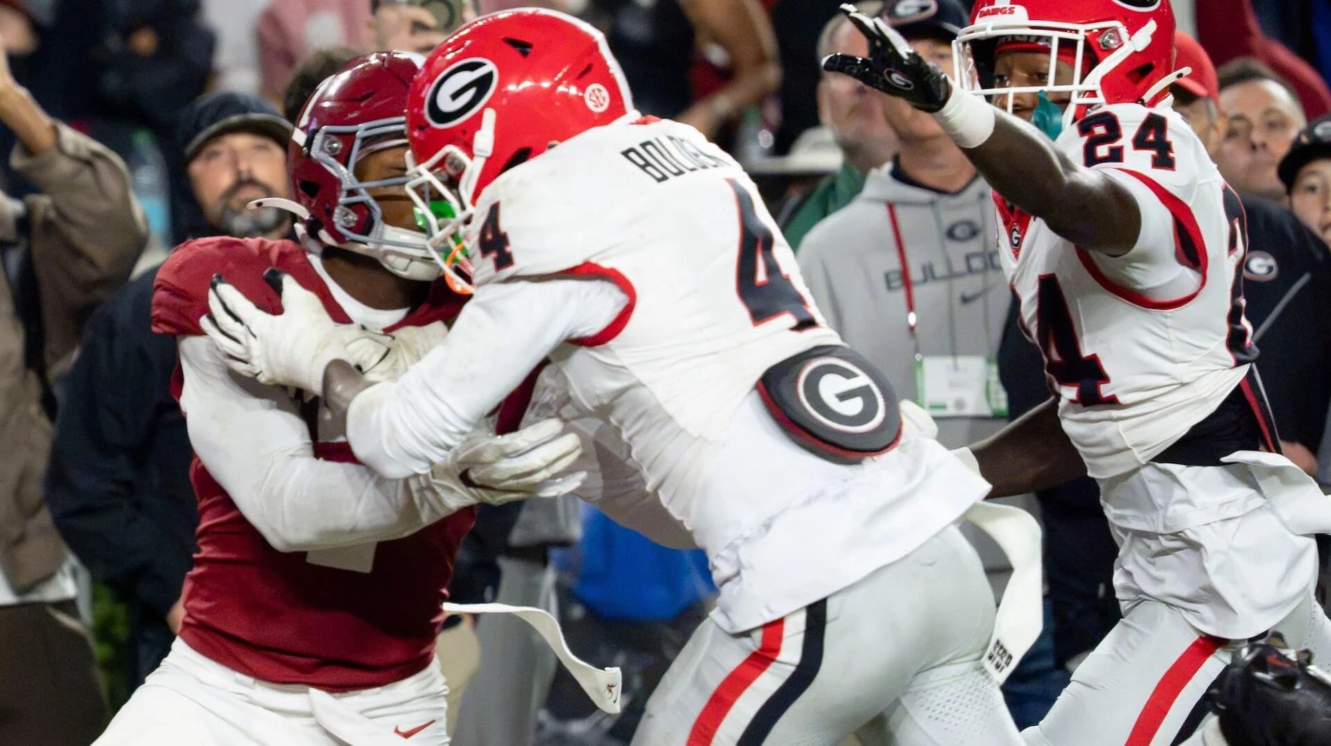 Georgia's KJ Bolden admits Bulldogs got away with pass interference vs. Alabama