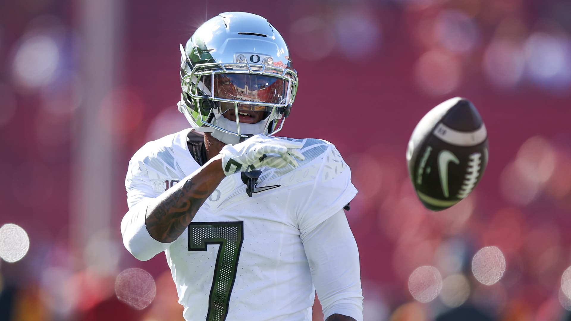 Oregon WR Evan Stewart arrested after win over Nebraska, charged with driving under influence