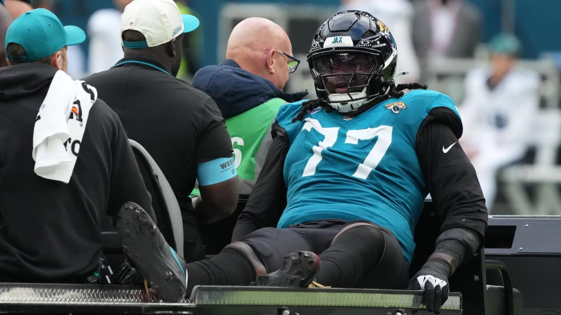 Jaguars LT Anton Harrison done for season with torn ACL, per report: options for Jaguars at the trade deadline