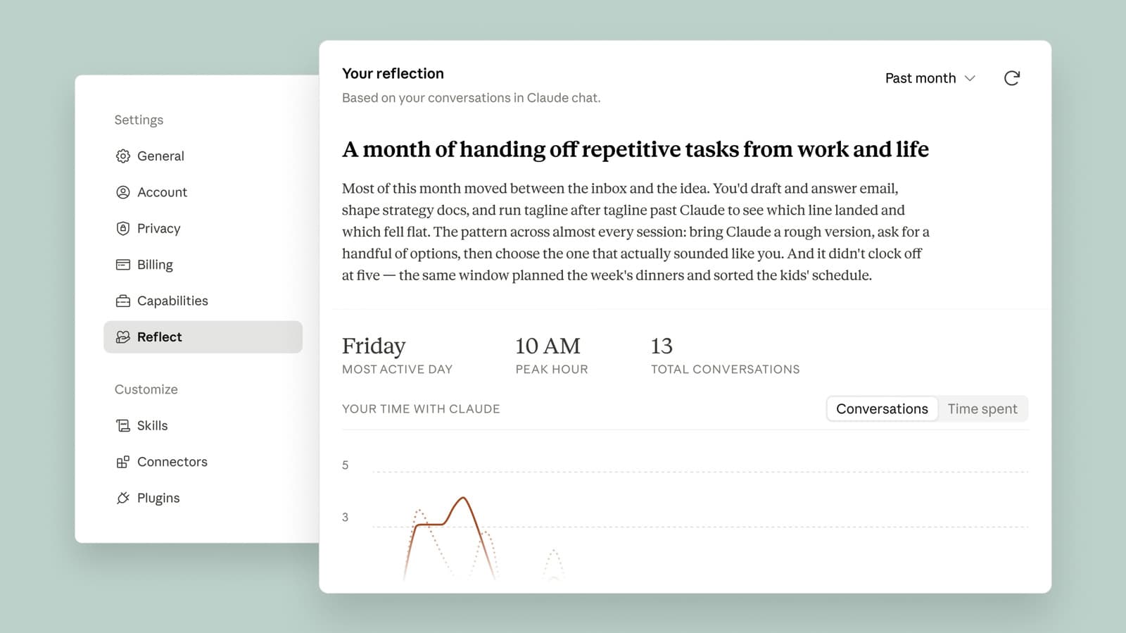 Claude's new Reflect dashboard wants to help you log off of Claude