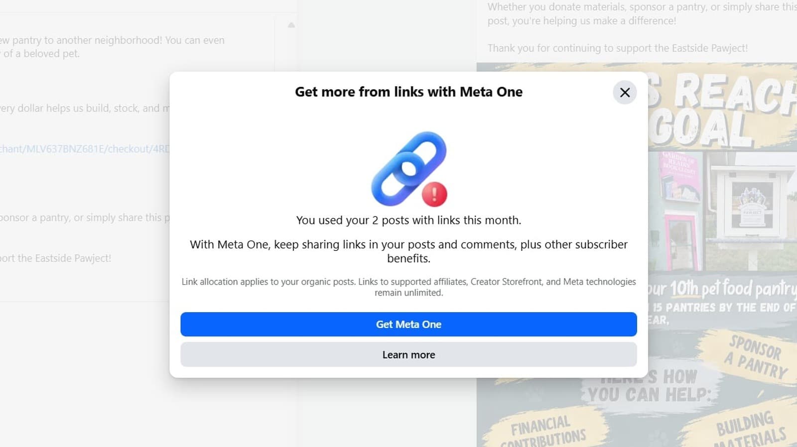 Meta is charging government and nonprofit pages to post links on Facebook