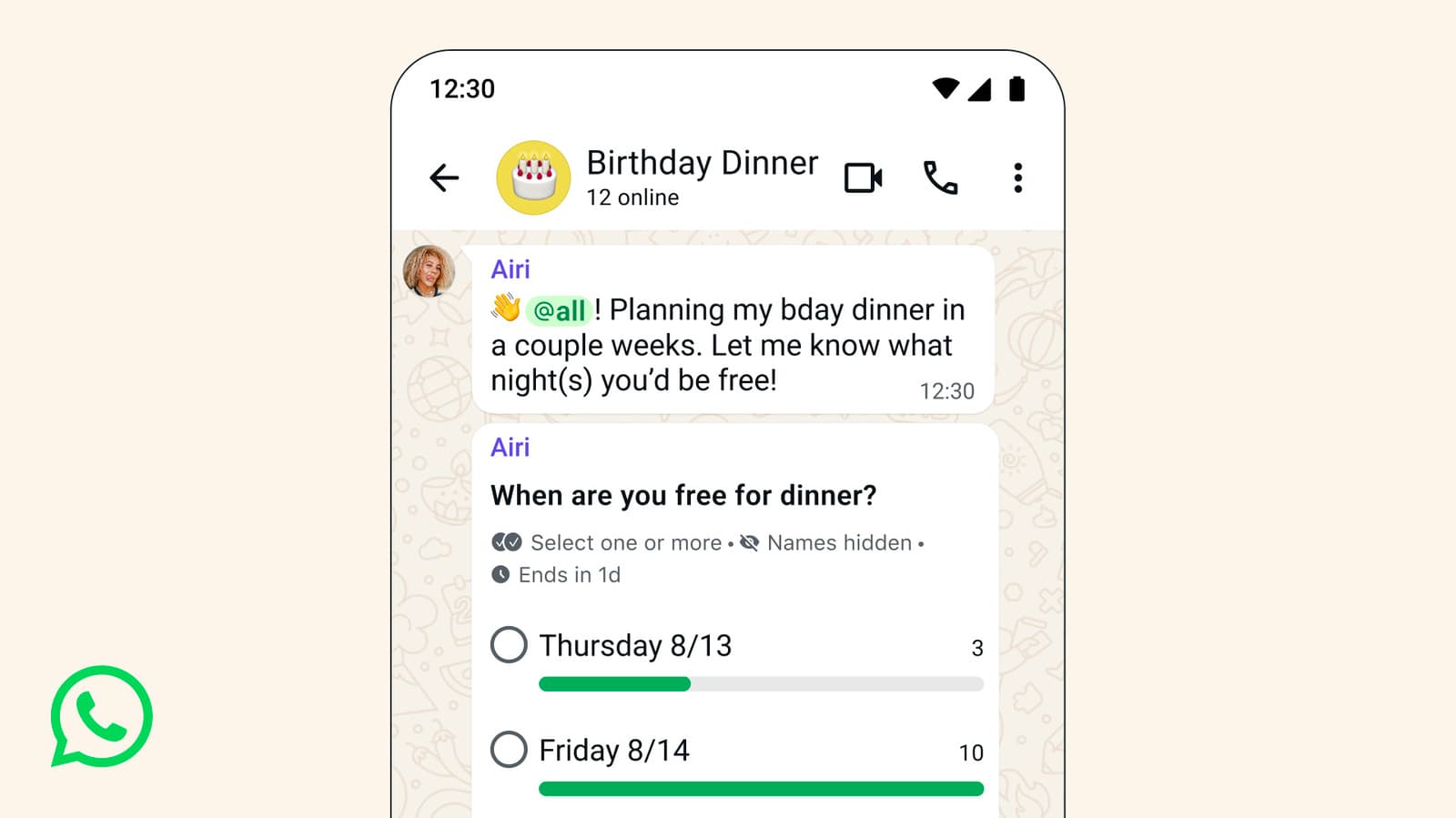 You can now bug your WhatsApp group chats with an @all ping